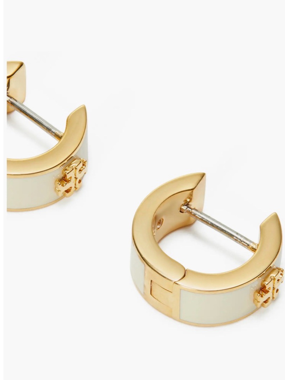 NIP Tory Burch Icon Huggie Earrings - Picture 3 of 10